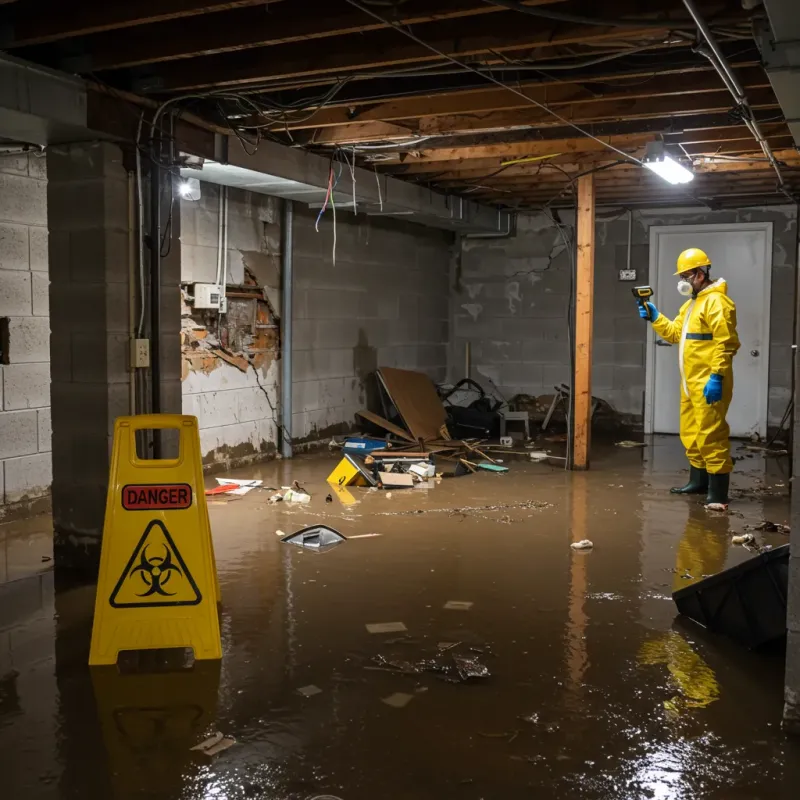 Flooded Basement Electrical Hazard in Norland, FL Property